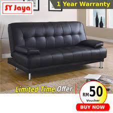 Segera telusuri aneka sofa bed minimalis murah dan berkualitas hanya di. Giwik Pu Leather Foldable 2 3 Seater Sofa Bed 2 In 1 Sofa Set Murah Sofa Lipat æŠ˜å æ²™å'åºŠ Shopee Malaysia