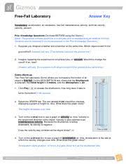Metal stand x1 used for stabilizing. Freefallse Key Pdf Free Fall Laboratory Answer Key Vocabulary Acceleration Air Resistance Free Fall Instantaneous Velocity Terminal Velocity Velocity Course Hero