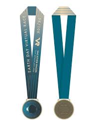 Earth Day Virtual 5k 10k Race Medal Trophy Design Race Medal Medals