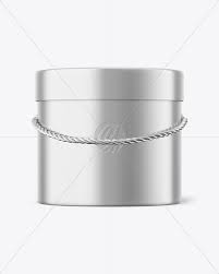 Download Metallic Round Gift Box Mockup In Box Mockups On Yellow Images Object Mockups
