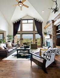 Ceiling beams also bring textural contrast to a modern space that feels otherwise monotonous. High Ceilings Curtains Living Room Ideas Photos Houzz