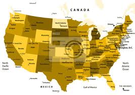 Beim abrufen der übersetzung ist ein problem aufgetreten. Karte Der Usa Mit Staaten Und Hauptstadte Fototapete Fototapeten Kentucky Maryland Arkansas Myloview De