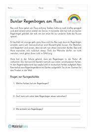 Leseverständnistest klasse 3 zum ausdrucken : Kurzgeschichten Materialguru