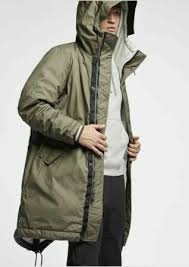 Nike Sportswear Nsw Synthetic Fill Parka Xl Green Full Zip Jacket Outdoors New Nike Sportswear Parka Sportswear
