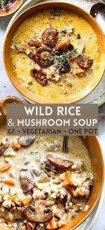 Wild Rice And Mushroom Soup Gluten Free Vegetarian Recipe Vegetarian Soup Recipes Wild Rice Recipes Vegetarian Soup