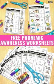 Free Phonemic Awareness Worksheets Interactive And Picture Based Phonemic Awareness Phonemic Awareness Activities Phonics Kindergarten