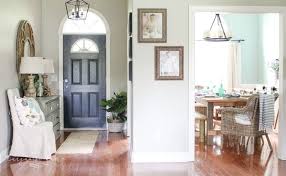 A small hallway to the stairs is in front of you. Coastal Decor In The Dining Room Foyer The Turquoise Home