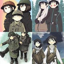 Yuuri and Chito from the anime Girls Last Tour by | Stable Diffusion