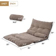 This foldable futon extra mattress for one person is particularly appreciated for its comfort in all circumstances. Boyel Living Sofa Bed In Light Brown With 2 Pillows Adjustable Folding Futon Sofa Video Gaming Sofa Lounge Sofa Of Wf015436aap The Home Depot