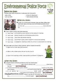 Environmental Police Force Police Force Environment Vocabulary Worksheets