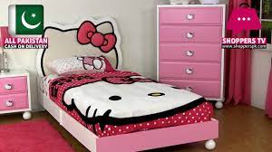 The pink color and cute appearance make this hello kitty famous all around the world. Hello Kitty Kids Wooden Single Bed Youtube