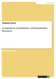 Below are the most commonly used qualitative research types for writing a research paper. Comparison Of Qualitative And Quantitative Research Grin