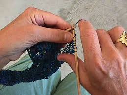 Demonstration of lever knitting on circular needles knit stitch, purl stitch, tensioning, decreases. Knitting Method Lever Style English Knitting Method