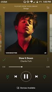 Slow It Down Charlie Puth Charlie Puth Spotify Music Songs
