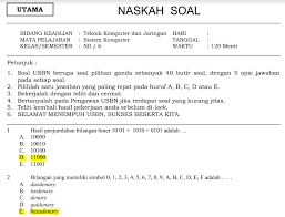 Daftar buku pelajaran sekolah kelas 12 : Soal Sistem Komputer Kelas X Tkj Kurikulum 2013 Berdasarkan Kisi Kisi Jawabanku Id