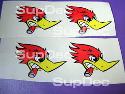 Woody woodpecker is an animated cartoon character, an anthropomorphic acorn woodpecker who appeared in theatrical short. Product Woody Woodpecker 4 Set Right Auto Decal Stickers