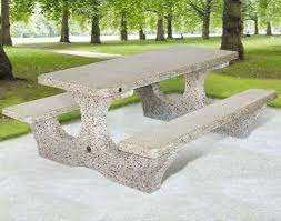Concrete Outdoor Table With Benches Mobler