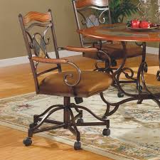 Culbert Swivel Caster Upholstered Dining Chair Chair Upholstered Dining Chairs Kitchen Dining Chairs