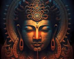 Zen Monk Forest Temple #1 Digital Print.