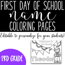Visit the reading comprehension page for a complete collection of fiction passages and nonfiction articles for grades one through six. First Day Of School Name Coloring Pages 3rd Grade By Happy Little Hearts