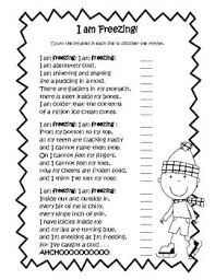 I Am Freezing By Jack Prelutsky Common Core Poetry Study Jack Prelutsky Poems Poetry For Kids Common Core Reading Standards