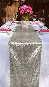Shinybeauty Sequin Wedding Table Runner 13 By 120 Inch Grey Party Decoration Sparkly Line Wedding Table Runners Gold Sequin Table Runner Table Runners Wedding