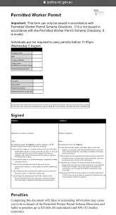 Phone:* dial 2‑1‑1, then choose option 6. Bridget Rollason On Twitter The Permitted Workers Permit Has Been Uploaded To Vicgovdhhs Website Employer Required To Fill Out Start And End Times For Each Staff Member Each Day Of The Stage
