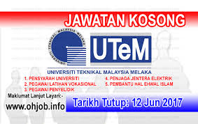 Share artikel tentang info fazuan berkata: Jawatan Kosong Utem Universiti Teknikal Malaysia 12 Jun 2017 Jawatan Kosong Kerajaan Swasta Terkini Malaysia 2021 2022