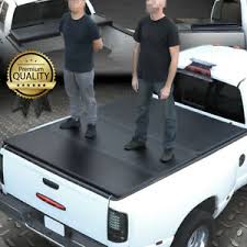 For 15 18 Ford F150 5 5ft Truck Short Bed Frp Hard Solid Tri Fold Tonneau Cover Ebay