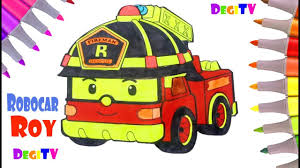 Color pictures, email pictures, and more with these trucks coloring pages. Robocar Poli Roy Coloring Pages Coloring Book Cartoon Youtube