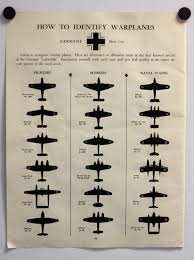 1942 Wwii Warplane Identification Chart German And By
