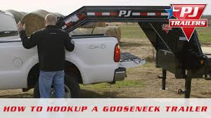 Dumping flatbed with gooseneck hitch. How To Hook Up A Gooseneck Trailer Youtube