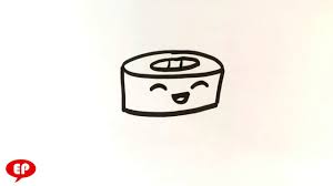 How To Draw Cute Sushi Chibi Easy Pictures To Draw This Is How To Draw A Sushi Roll Its A Cute Sush Easy Pictures To Draw Pictures To Draw Simple Pictures