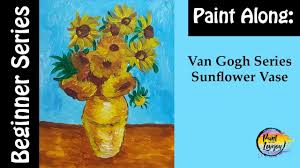 Alastair sooke shows how these masterpieces fifteen sunflowers erupt out of a simple earthenware pot against a blazing yellow background. Vangogh Series Sunflower Vase Easy Acrylic Painting For Beginners Youtube