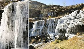 Wales has over 1,680 miles (2,700 km) of coastline and is largely mountainous with its higher peaks in the north and. Uk Snow Waterfall Freezes As Uk Weather Sees Temperature Plummet Weather News Express Co Uk