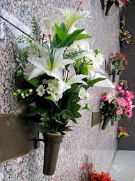 Provides quality silk cemetery flowers and sympathy silks® funeral flowers that are specifically designed for the cemetery and the funeral home. Colorful Silk Flower Vases In Summer Cemetery Stock Photo Picture And Royalty Free Image Image 4840569