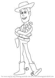 Learn How To Draw Sheriff Woody From Toy Story Toy Story Step By Step Drawing Tutorials Toy Story Coloring Pages Woody Toy Story Easy Disney Drawings