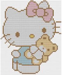 Sewing boxes cross stitch patterns from mani di donna. For Baby 2 Cross Stitch For Kids Cross Stitch Hello Kitty Crafts