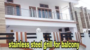 Stainless steel columns railing/stainless steel railings terrace/glass railing elevating. Stainless Steel Grill Design For Balcony Stainless Steel Railing Design For Home Youtube