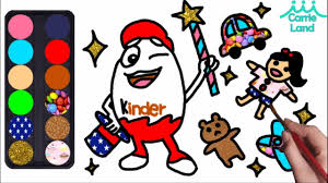 Free printable christian coloring pages for kids. How To Draw Kinder Joy Surprise Egg Toys Learn Drawing Coloring For Kids Carrie Land Youtube