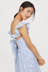 Embroidered Dress Light Blue Ladies H M Us Dresses Embroidered Dress White Embroidered Dress