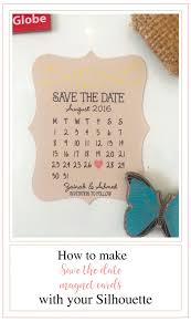 Your wedding day is on the calendar! Magnetic Save The Date Cards Sara Talib For Silhouette Cameo Uk Save The Date Cards Wedding Invitations Silhouette Silhouette Cameo Wedding
