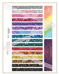Wt01 Washi Tape Border Stickers 18 So Much Glitter For Mambi Happy Planner Erin Condren Midori Etc Planner Erin Condren Mambi Happy Planner Planner