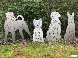 Rostfiguren Irish Terrier West Highland Terrier Golden Retriever Und Malinois Hunde Gartenfiguren Und Gartenfackel