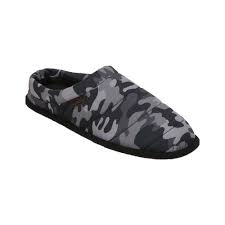 Mens Dearfoams Quilted Clog Slipper Size Xl M Black Print