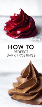 Drop in the brown gel food coloring and fold in so that the color will mix; Craftsy Com Express Your Creativity Frosting Recipes Desserts Icing Recipe