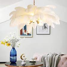 Check spelling or type a new query. Lukloy White Feather Pendant Chandelir Bedroom Led Lamp Hanging Lighting Fixtures Living Room Modern Chandelier Ceiling Light Chandeliers Aliexpress