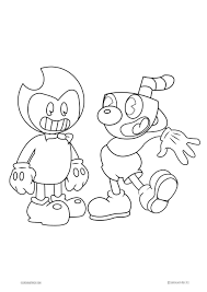 You can play free online bendy coloring games at coloringgames.net. Coloring Page Of Bendy And Freddy Coloring With Kids