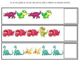 Dinosaur Themed Patterning Complete The Dinosaur Themed Patterns Early Childhood Education Preschool Prek Dinosaur Theme Preschool Dinosaur Lesson Dinosaur