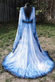 Wedding dress (4) dress separates clear. Reserved Dark Angel Blue White And Black Wedding Gown Corpse Bride Long Bell Flare Sleeves Plus Size Xl Xxl Size 14 Fits 16 Gothic Black Wedding Gowns Midevil Dress Dresses